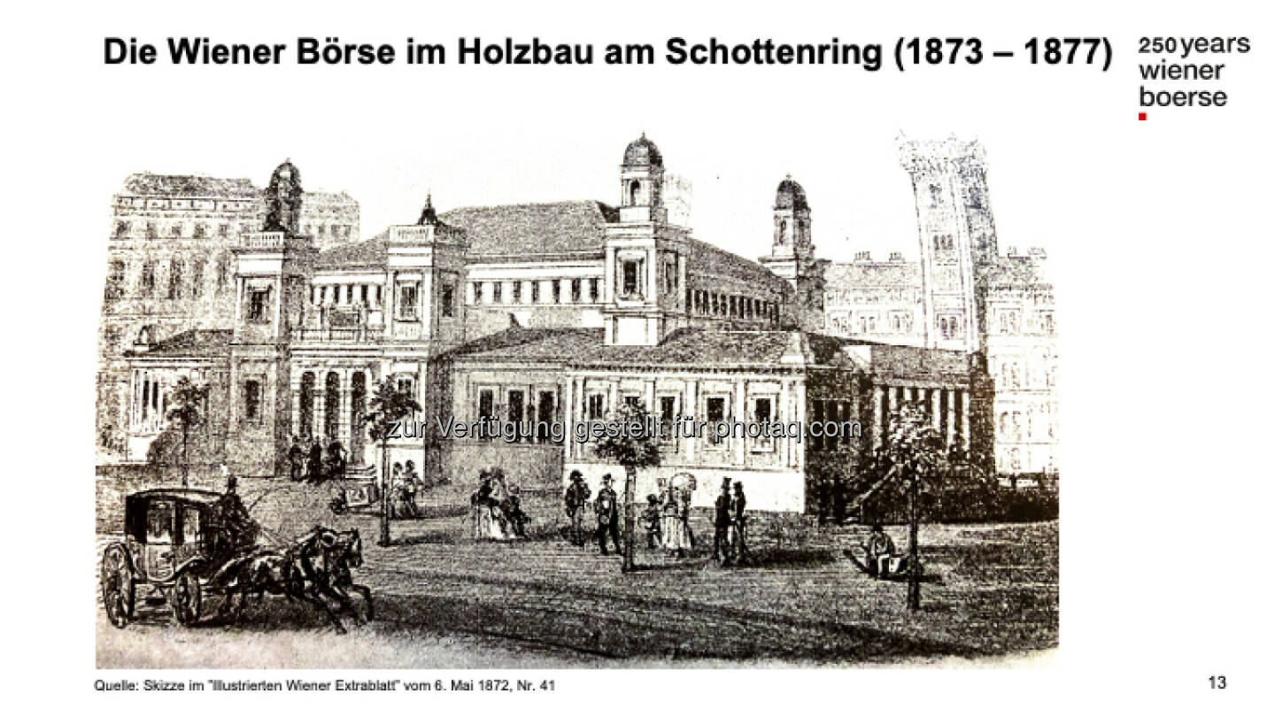 Die Wiener Börse im Holzbau am Schottenring (1873-1877)