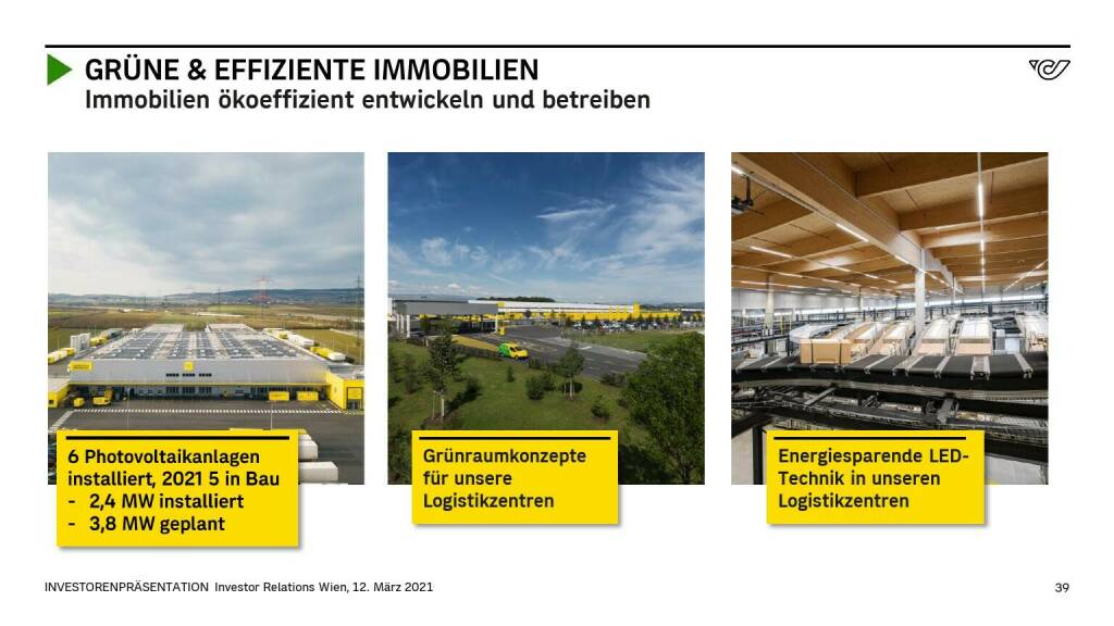 Österreichische Post - GRÜNE & EFFIZIENTE IMMOBILIEN (14.06.2021)