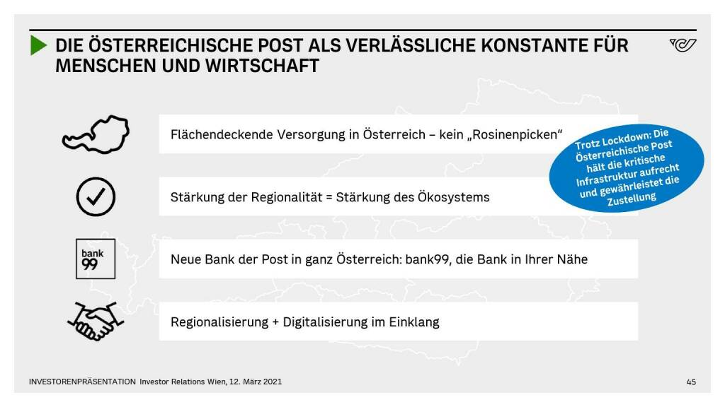 Österreichische Post - DIE ÖSTERREICHISCHE POST ALS VERLÄSSLICHE KONSTANTE FÜR MENSCHEN UND WIRTSCHAFT (14.06.2021)