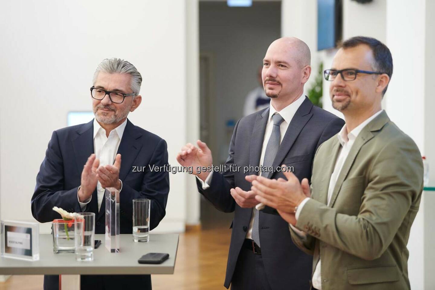 voestalpine:  CEO Herbert Eibensteiner, IRO Peter Fleischer, Peter Felsbach (Communication), Wiener Börse Preis 2021