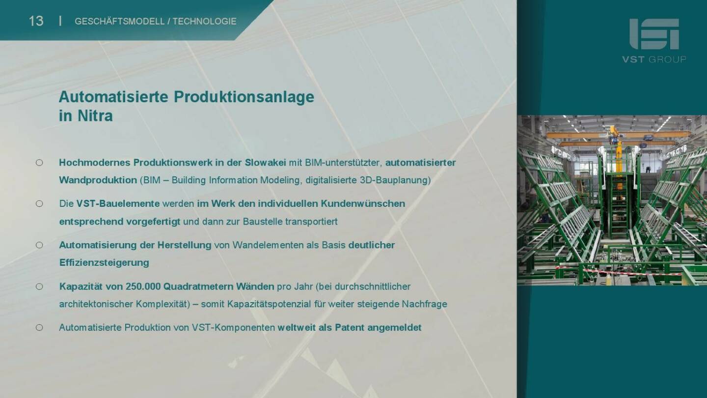 VST - Automatisierte Produktionsanlage in Nitra