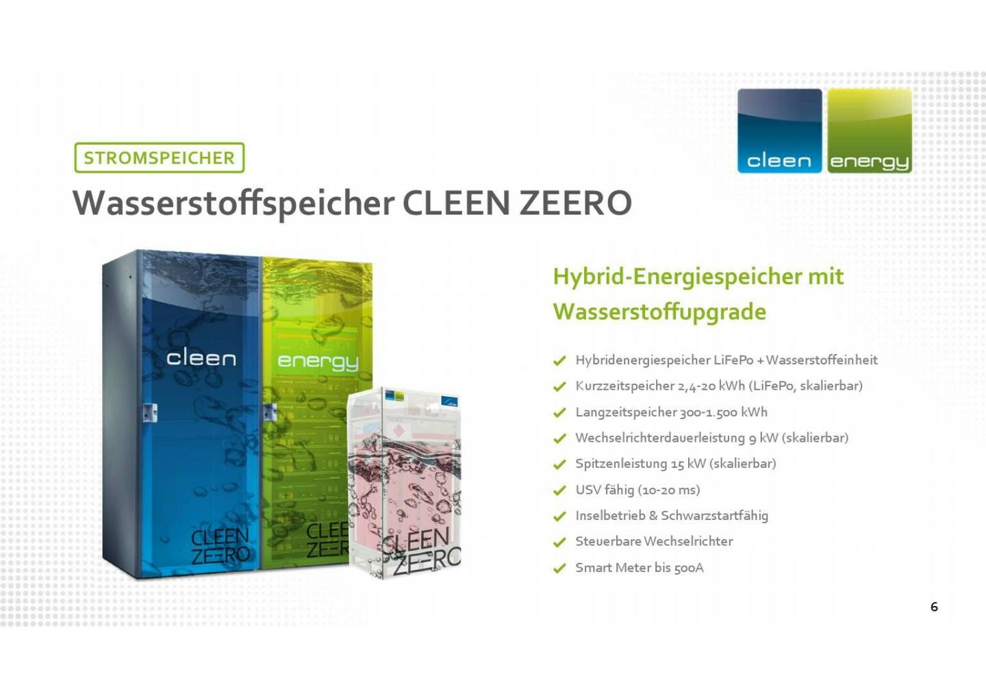 Cleen Energy - Stromspeicher