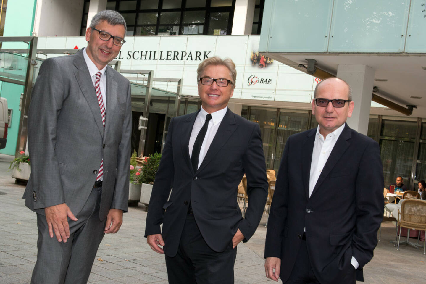 Andreas Berger (Geschäftsführer der Verkehrsbüro Hotellerie GmbH), Ernst Kirchmayr (Mehrheitseigentümer Puls City), Harald Nograsek (Generaldirektor der Verkehrsbüro Group)