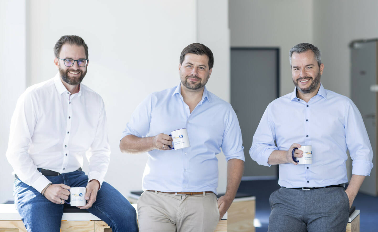 global office Franchise AT GmbH: 50 Arbeitsplätze: global office stockt kräftig auf, Geschäftsführung (von links): Stefan Vögele, Michael Bernhard, Josef Höchtl, Fotocredit: www.neumayr.cc