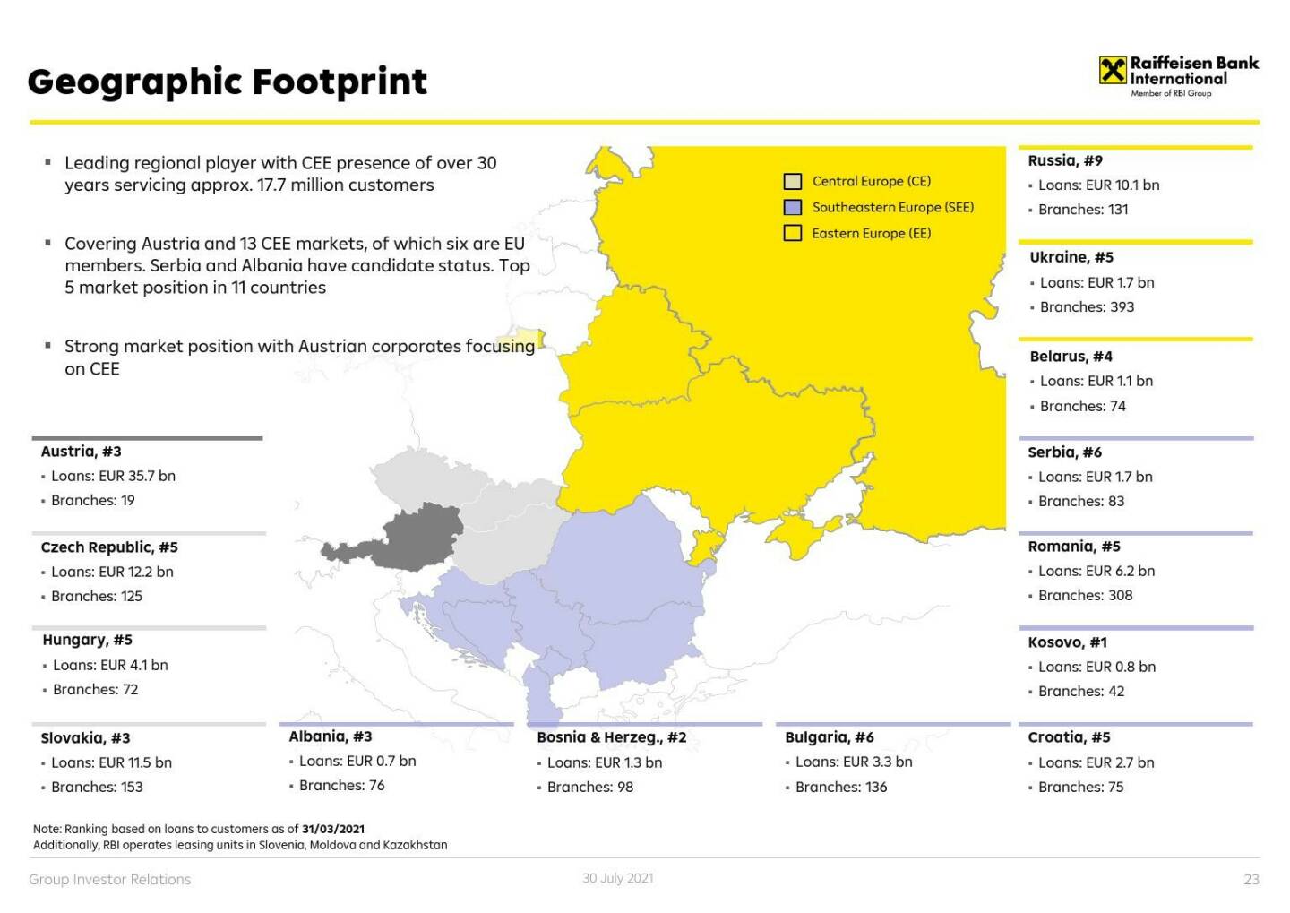 RBI - Geographic footprint