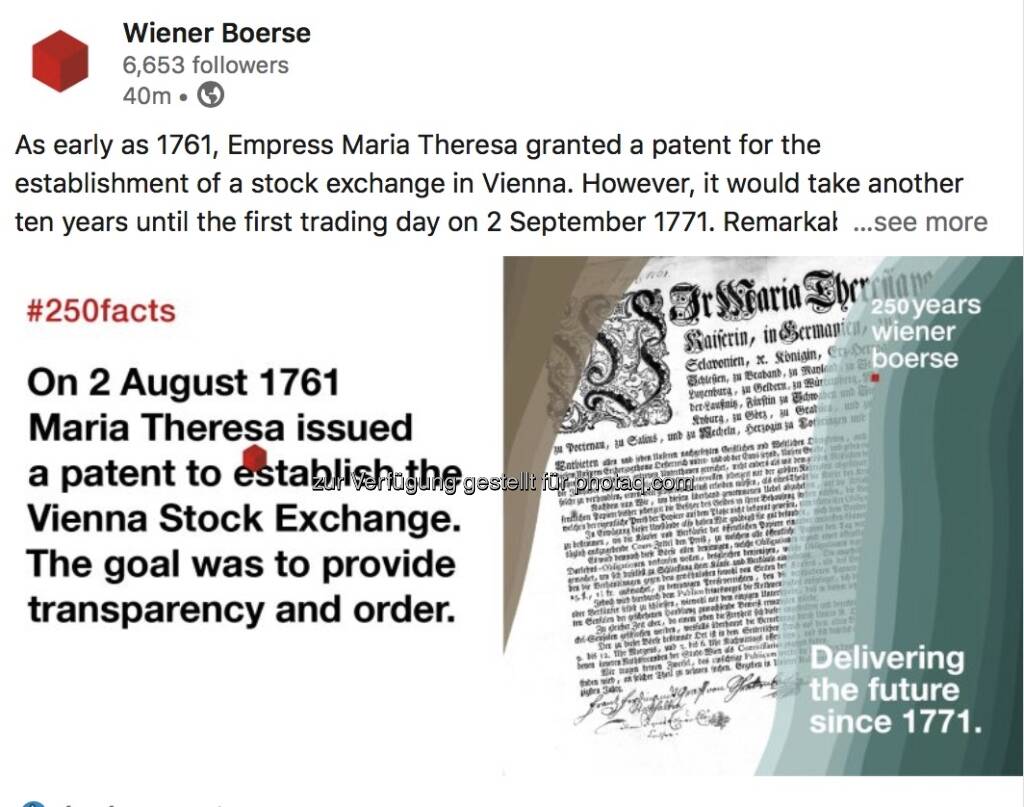 Maria Theresia mit Patent für die Wiener Börse (02.08.2021) 