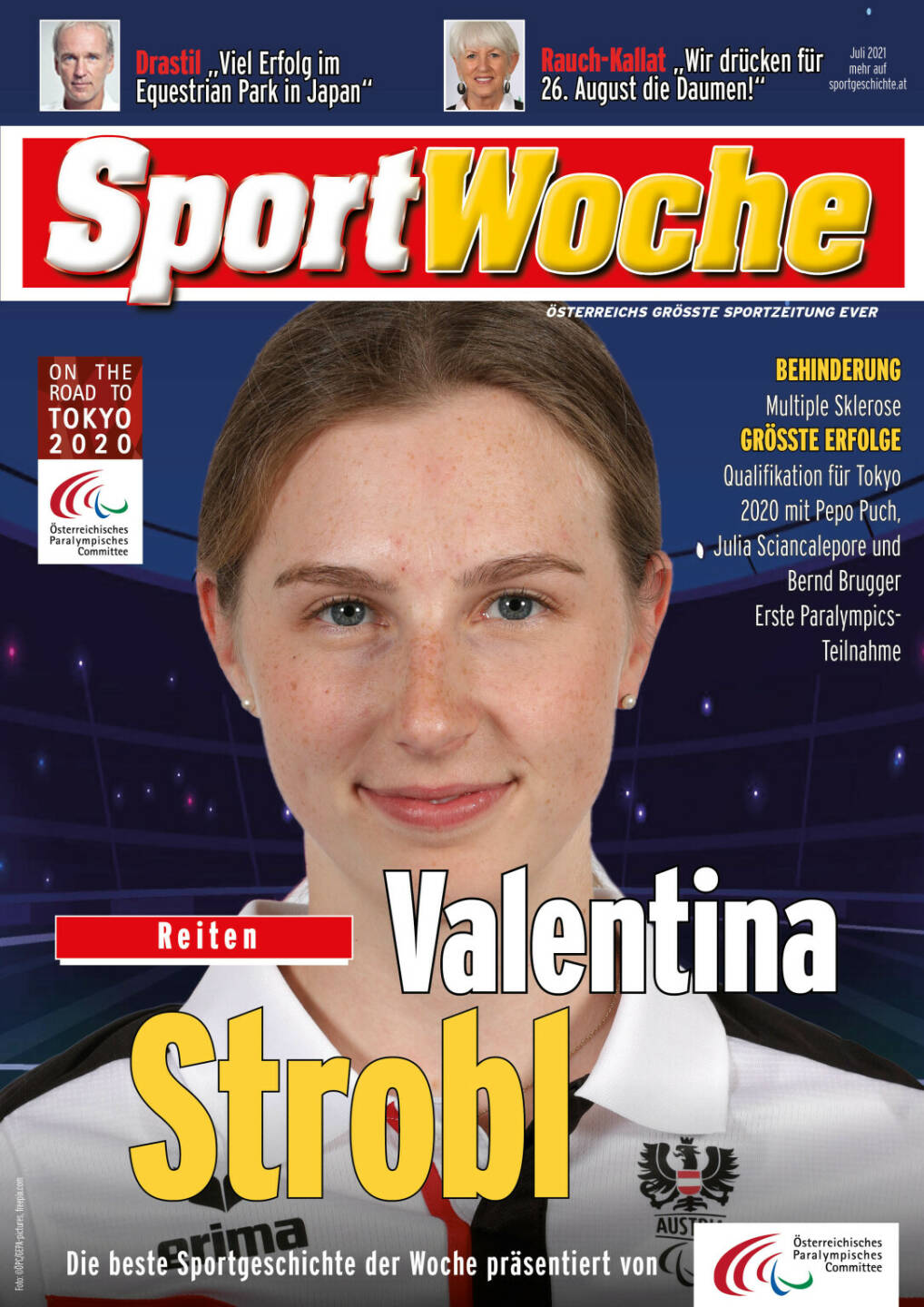 Valentina Strobl - Behinderung Multiple Sklerose, Größte Erfolge Qualifikation für Tokyo 2020 mit Pepo Puch, Julia Sciancalepore und Bernd Brugger, Erste Paralympics-Teilnahme
