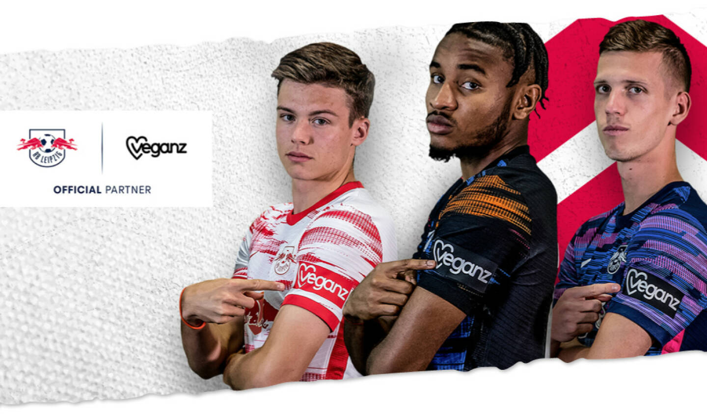 Veganz Group AG: veganer Vollsortimenter Veganz ist ab sofort RB Leipzig Trikot-Ärmel-Partner, Fotocredit:JamJam