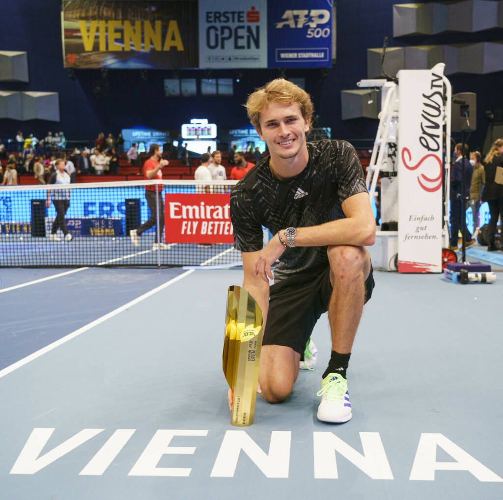 Siegerehrung Finale Einzel: Frances Tiafoe (USA) - Alexander Zverev (GER) (©: e-motion/Bildagentur Zolles KG/Christian Hofer), © Aussendung (31.10.2021) 