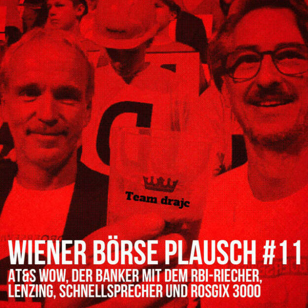 https://open.spotify.com/episode/7jger3zXXL2CNQHx4x4Kxa
Wiener Börse Plausch #11: AT&S wow, der Banker mit dem RBI-Riecher, Lenzing, Schnellsprecher und Rosgix 3000 - Team drajc, das sind die Börse Social Network Eigentümer Christian Drastil und Josef Chladek, quatscht in „Wiener Börse Plausch #11“ wieder über das aktuelle Geschehen in Wien. Gesprochen wird heute über RBI und AT&S, die gerade heissesten Aktien an der Wiener Börse, den guten Riecher von Edi Berger, dazu Lenzing. Weters geht es um Tempo 1,2 beim Hören des Podcasts „Von Bullen und Bären“. Die November-Folgen vom Wiener Börse Plausch sind präsentiert von der Rosinger Group, die sich mit einem Angebot an Listing-Interessierte UnternehmerInnen richtet und einen Rekord im Rosgix feiern kann.  Podcast „Von Bullen und Bären“: https://open.spotify.com/show/6Hwsvr8aqel8HWsZkDrwXs Lenzing im Börsenradio: https://open.spotify.com/episode/7N3jKOjgMFhUyT1NrXDdOS AT&S im Börsenradio: https://boersenradio.at/page/brn/39599  Risikohinweis: Die hier veröffentlichten Gedanken sind weder als Empfehlung noch als ein Angebot oder eine Aufforderung zum An- oder Verkauf von Finanzinstrumenten zu verstehen und sollen auch nicht so verstanden werden. Sie stellen lediglich die persönliche Meinung der Podcastmacher dar. Der Handel mit Finanzprodukten unterliegt einem Risiko. Sie können Ihr eingesetztes Kapital verlieren. (04.11.2021) 