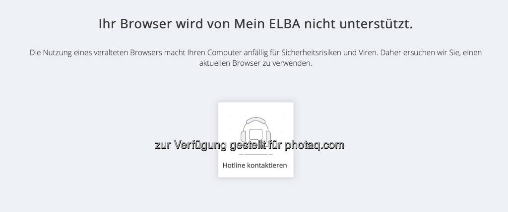 Ihr Browser wird von ELBA nicht unterstützt (15.11.2021) 