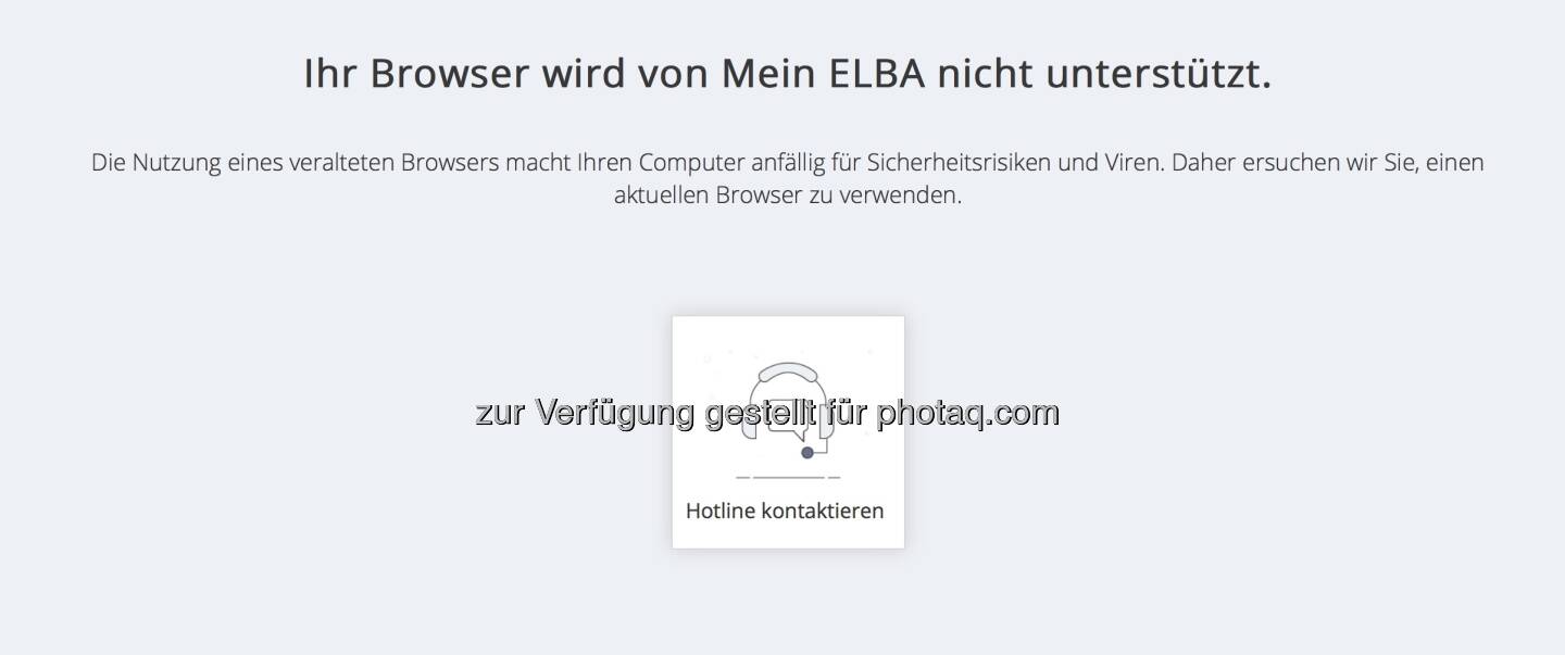 Ihr Browser wird von ELBA nicht unterstützt