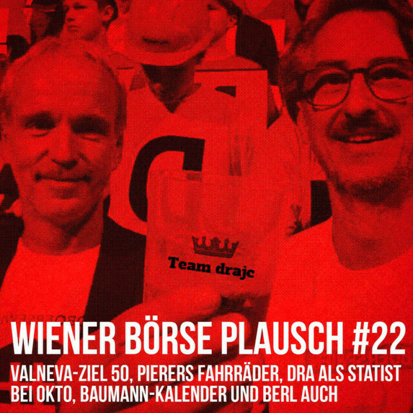 https://open.spotify.com/episode/2ztTCCSwn0Tcwc9fx1J58h
Wiener Börse Plausch #22: Valneva-Ziel 50, Pierers Fahrräder, dra als Statist bei Okto, Baumann-Kalender und Berl auch - Team drajc, das sind die Börse Social Network Eigentümer Christian Drastil und Josef Chladek, quatscht in „Wiener Börse Plausch #22 wieder über das aktuelle Geschehen in Wien. dra berichtet über seine Präsenz als Statist auf Okto TV, den Manfred-Baumann-Kalender sowie über Berl auch. Aktienseitig geht es nochmal um Valneva, wo ein Börsebrief sogar Ziel 50 Euro nennt. Weiters sprechen wir über Pierers Fahrräder, Andritz, Porr und das Listing-Datum von Kostad.  Die November-Folgen vom Wiener Börse Plausch sind präsentiert von der Rosinger Group, die sich mit einem Angebot an Listing-Interessierte UnternehmerInnen richtet und einen Rekord im Rosgix feiern kann.   Erwähnt werden:  - Treffpunkt Essling auf Okto: https://www.okto.tv/de/sendung/wiegehtdas?fbclid=IwAR0yBv37NFixXfx7ba0jG9MHsApAEuzKt42rmIPBD5ENgwFE0mCLBxCqkWY - wikifolio Stockpicking Österreich: https://www.wikifolio.com/de/at/w/wfdrastil1   Risikohinweis: Die hier veröffentlichten Gedanken sind weder als Empfehlung noch als ein Angebot oder eine Aufforderung zum An- oder Verkauf von Finanzinstrumenten zu verstehen und sollen auch nicht so verstanden werden. Sie stellen lediglich die persönliche Meinung der Podcastmacher dar. Der Handel mit Finanzprod ukten unterliegt einem Risiko. Sie können Ihr eingesetztes Kapital verlieren.