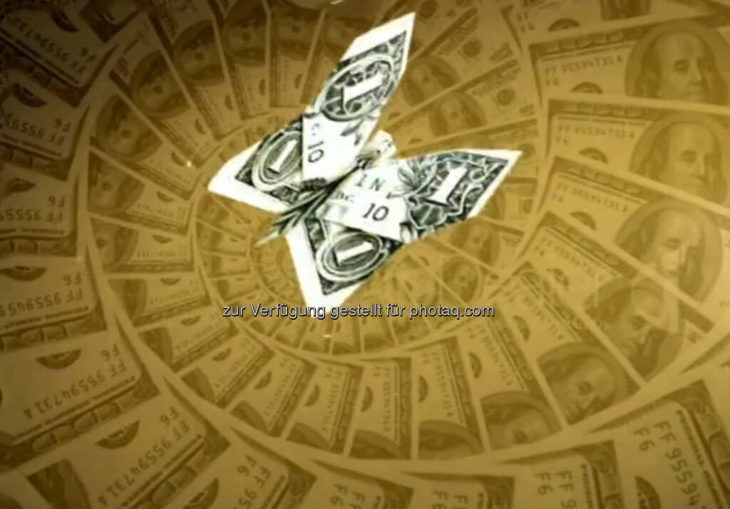 Dollar, Schmetterling, Geld, Abgrund - ein Still aus https://vimeo.com/68766520 von Julie Böhm (17.08.2013) 