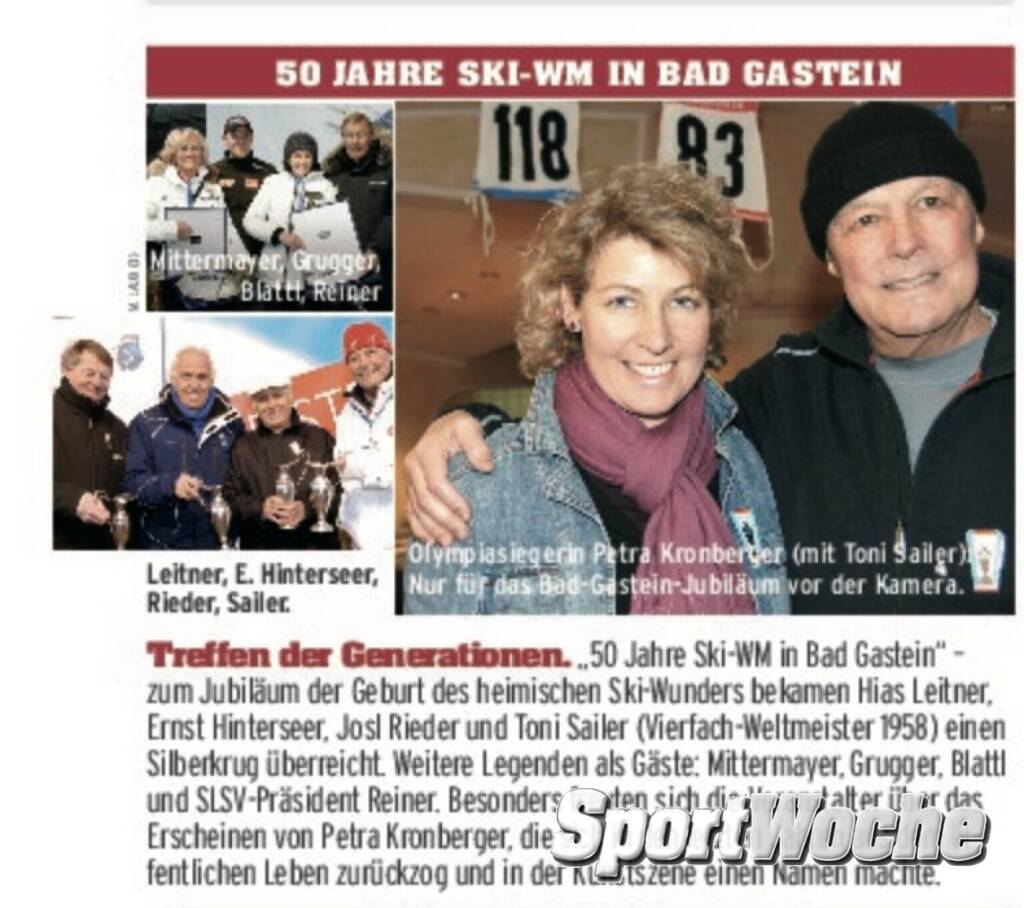 01.12.2021: Heute vor 21 Jahren feierte #petrakronberger in #valzoldana @italy den 3. und letzten #riesentorlauf Sieg im @fisalpine #weltcup , es war ihr 7. von gesamt 16 Siegen gesamt #oesv , © Bilder aus der SportWoche (08.12.2021) 