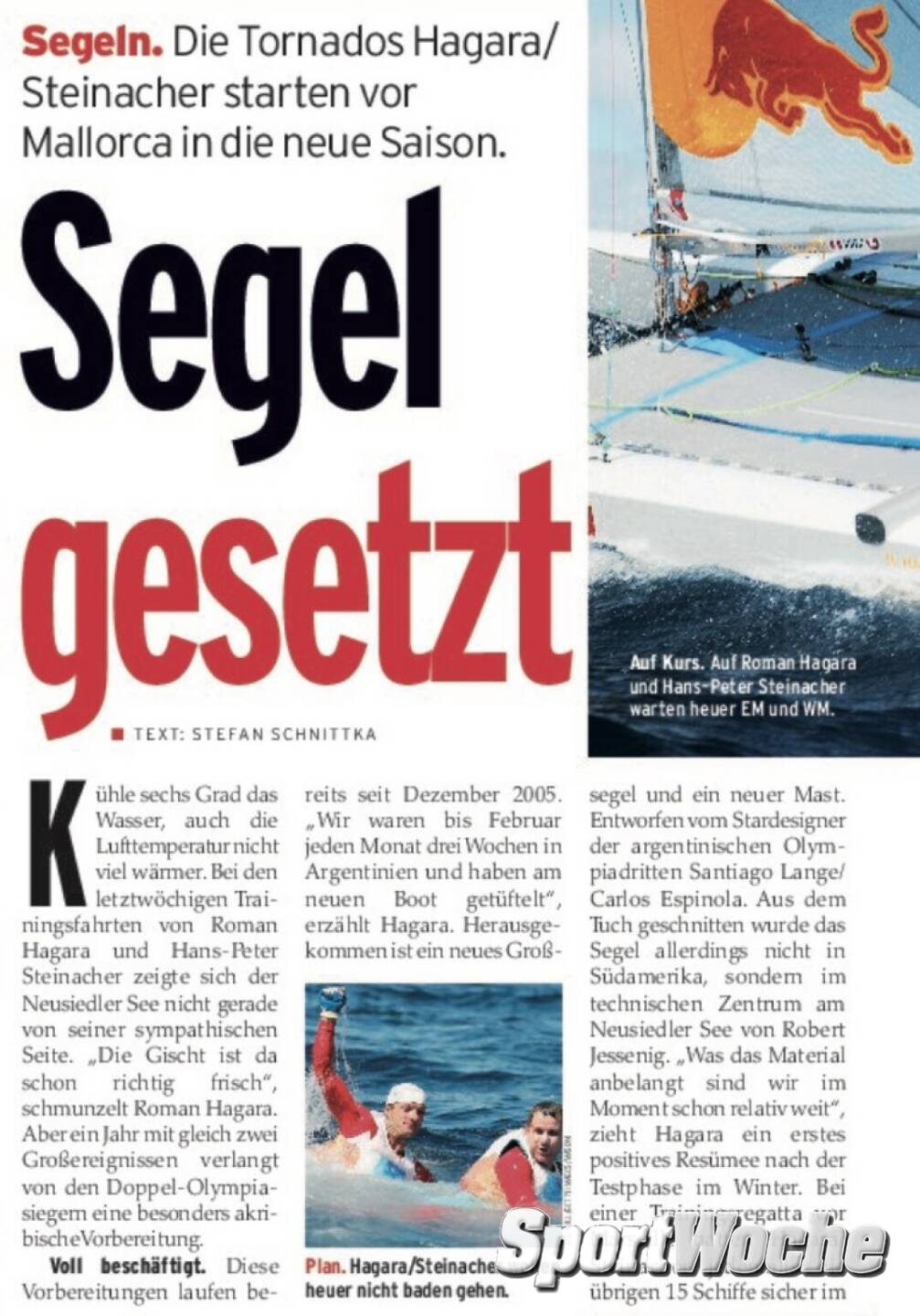 30.04.2021: #sportgeschichte : Alles Gute @romanhagara zum 55er, hier eine Vintage-Story aus der #sportwoche #hagarasteinacher #segeln@olympic_team_austria Aufruf: Unter dem Motto Wir sind stolz auf Österreichs Sportgeschichte suchen wir Partner - ab der nächsten Ausgabe des Börse Social Magazine (http://www.boerse-social.com/magazine) wird es fix auf den letzten Seiten (und umgedreht) mind 15 Seiten Sport Woche im Original Layout geben. Wir suchen dazu bis zu 100 Partner, die bis Jahresende je 500 Euro zzgl. Steuern einwerfen. Leistungen werden u.a. sein: - 1/2 Sujet Werbung - Logoplatz in Print und online - ein zugemailter Text: „Wie wir bei XY den Sport unterstützen“ - Free Abo des Printprodukts Wer bisher dabei ist: http://www.sportgeschichte.at/wall Mailto:christian.drastil@sportgeschichte.at 