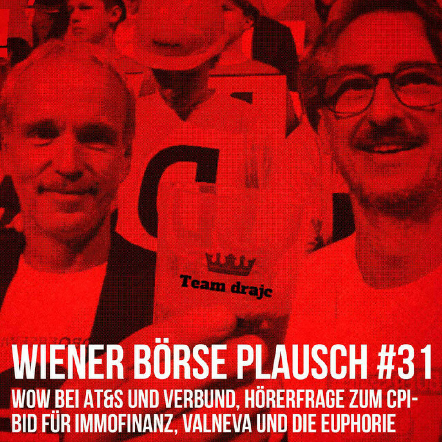 https://open.spotify.com/episode/1r8KxhdaLAMYepcMBSedvm
Wiener Börse Plausch #31: Wow bei AT&S und Verbund, Hörerfrage zum CPI-Bid für Immofinanz, Valneva und die Euphorie - <br><p>Team drajc, das sind die Börse Social Network Eigentümer Christian Drastil und Josef Chladek, quatscht in Wiener Börse Plausch #31 wieder über das aktuelle Geschehen in Wien. Aktienseitig geht es heute um <strong>AT&S</strong>, <strong>Verbund</strong>, <strong>S Immo</strong>, <strong>Immofinanz</strong>, <strong>CA Immo</strong>, <strong>Lenzing</strong>, <strong>Andritz</strong>, <strong>Valneva</strong>, den Feiertagshandel bis hin zu Tits against Racism.</p>
<p><em>Die Dezember-Folgen vom Wiener Börse Plausch sind präsentiert von der <strong>Rosinger Group</strong>, die sich mit einem Angebot an Listing-Interessierte UnternehmerInnen richtet und einen Rekord im Rosgix feiern kann.</em></p>
<p><em><strong>Risikohinweis</strong>: Die hier veröffentlichten Gedanken sind weder als Empfehlung noch als ein Angebot oder eine Aufforderung zum An- oder Verkauf von Finanzinstrumenten zu verstehen und sollen auch nicht so verstanden werden. Sie stellen lediglich die persönliche Meinung der Podcastmacher dar. Der Handel mit Finanzprod ukten unterliegt einem Risiko. Sie können Ihr eingesetztes Kapital verlieren.</em></p>