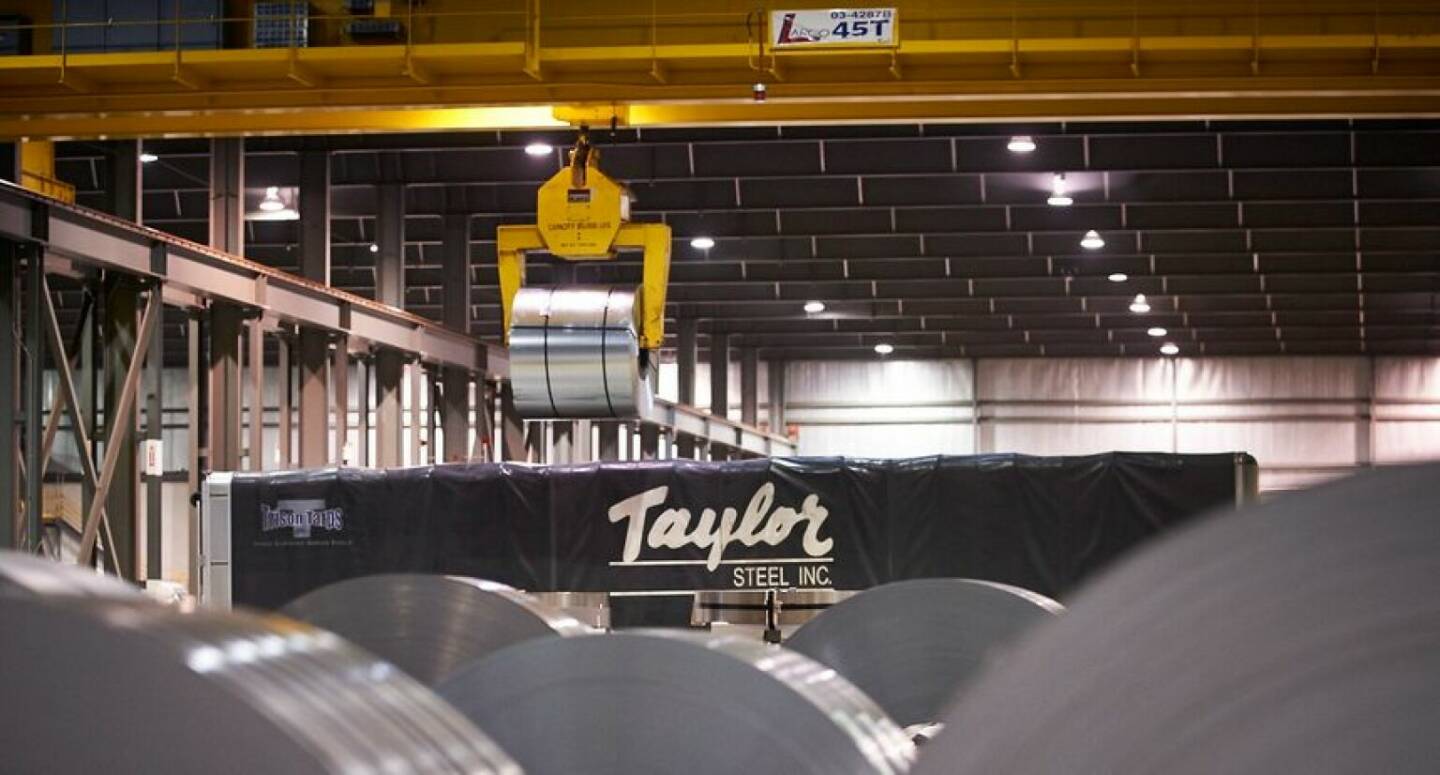 Andritz erhielt von Taylor Steel Inc. in Stoney Creek, Ontario, Kanada, einen Auftrag für eine Herr-Voss Stamco Querteilanlage; Credit: Mickeil Kennedy/Taylor Steel; Quelle: Andritz.com
