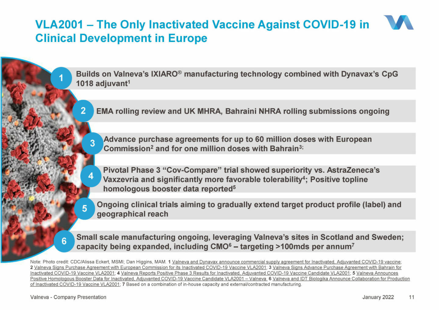 Valneva - VLA2001 – The Only Inactivated Vaccine Against COVID-19 in Clinical Development in Europe