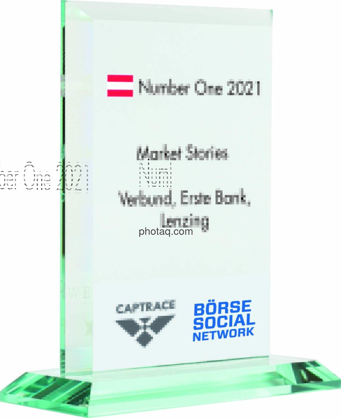 Number One Awards 2021 - Market Stories Verbund, Erste Bank, Lenzing