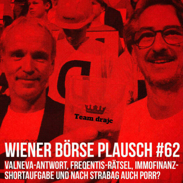 https://open.spotify.com/episode/550SOTPmkUb8W6hMDDP3FW
Wiener Börse Plausch #62: Valneva-Antwort, Freqentis-Rätsel, Immofinanz-Shortaufgabe und nach Strabag auch Porr? - <p>Team drajc, das sind die Börse Social Network Eigentümer Christian Drastil und Josef Chladek, quatscht in Wiener Börse Plausch #62 u.a. über die mikme-Variante samt Sprachdouble für dra, weiters einen starken Tag im Markt, Frequentis, nach Strabag auch Porr?, Immofinanz-Shorter wollen nicht mehr, Valneva-Antwort auf unsere Entwicklungsländer-Frage und Johannes Edlbacher, PwC, zu unserem Steuerthema „Kryptos vs Aktien“.</p><br/><p>Erwähnt werden:<br/>PwC im DON 1: <a href=https://boersenradio.at/page/don/2526 rel=nofollow>https://boersenradio.at/page/don/2526</a><br/>PwC im DON 2: <a href=https://boersenradio.at/page/don/2618 rel=nofollow>https://boersenradio.at/page/don/2618</a></p><br/><p>_Die Jänner-Folgen vom Wiener Börse Plausch sind präsentiert von Wienerberger, CEO Heimo Scheuch hat sich im Q4 ebenfalls unter die Podcaster gemischt: <a href=https://open.spotify.com/show/5D4Gz8bpAYNAI6tg7H695E rel=nofollow>https://open.spotify.com/show/5D4Gz8bpAYNAI6tg7H695E</a> . Co-Presenter ist Frequentis, siehe auch die überarbeitete <a href=https://boersenradio.at rel=nofollow>https://boersenradio.at</a> _</p><br/><p>Risikohinweis: Die hier veröffentlichten Gedanken sind weder als Empfehlung noch als ein Angebot oder eine Aufforderung zum An- oder Verkauf von Finanzinstrumenten zu verstehen und sollen auch nicht so verstanden werden. Sie stellen lediglich die persönliche Meinung der Podcastmacher dar. Der Handel mit Finanzprod ukten unterliegt einem Risiko. Sie können Ihr eingesetztes Kapital verlieren.</p> (26.01.2022) 