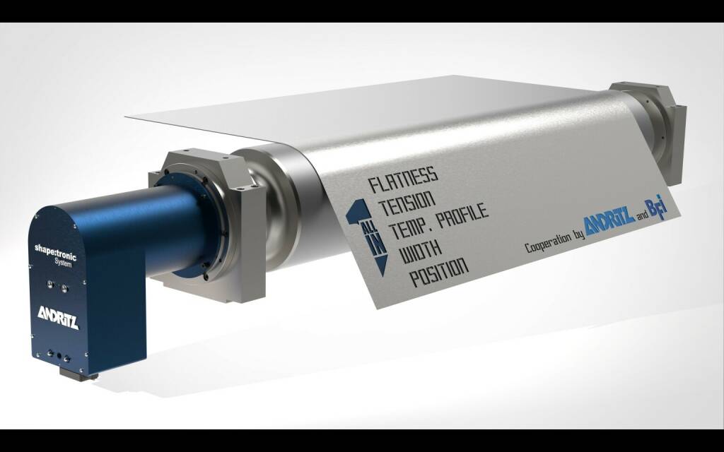 Andritz: Die neue Generation der Planheitsmessrolle wird sukzessive mehrere Prozessparameter integrieren. © ANDRITZ, © Aussender (03.02.2022) 