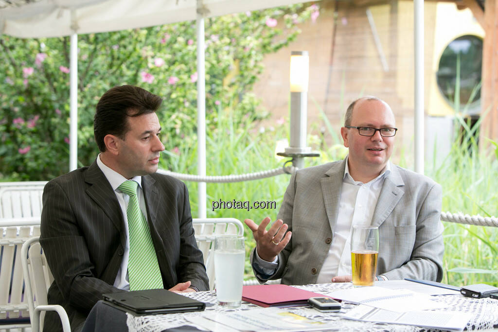 Miro Mitev, Roland Meier (iq-Foxx), © finanzmarktfoto.at/Martina Draper (20.08.2013)