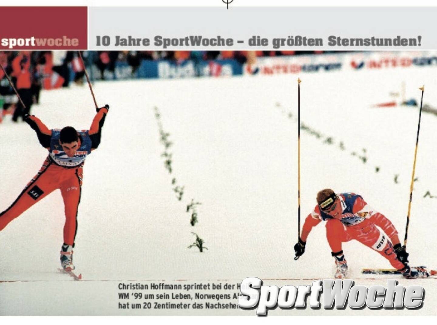 26.02.2022: Heute vor 23 Jahren, ich war vor Ort in der @ramsaudachstein mit #hanspleiniger: Die Langlauf-Staffel Gandler/Stadlober/Botwinow/Hofmann gewinnt bei der WM in Ramsau im Sprint gegen Norwegen @thomasalsgaard 