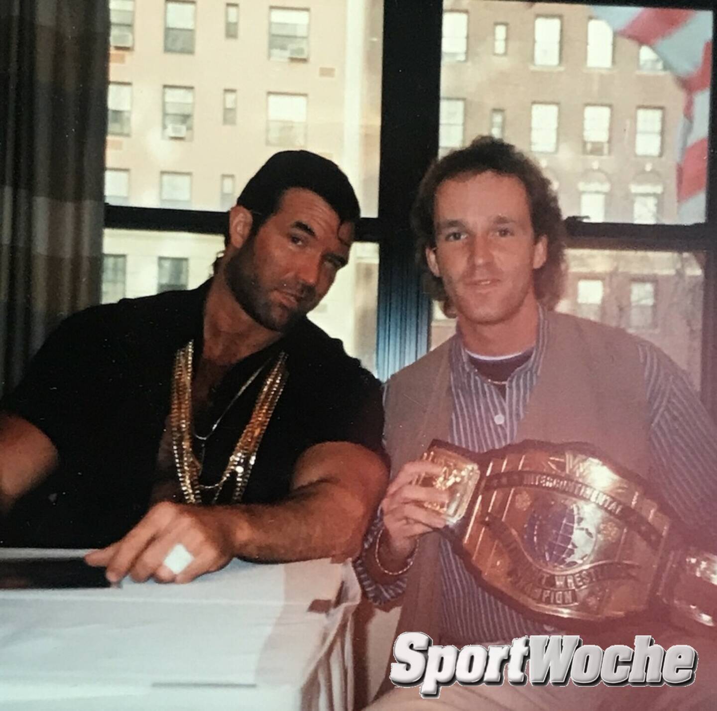 16.03.2022: #rip @realscotthall #razorramon @wwe . Hier auf einem Bild 1994, als ich selbst noch #champion war. #wrestlemania10 #laddermatch @shawn___michaels @thegarden @newyork @indegoschn 