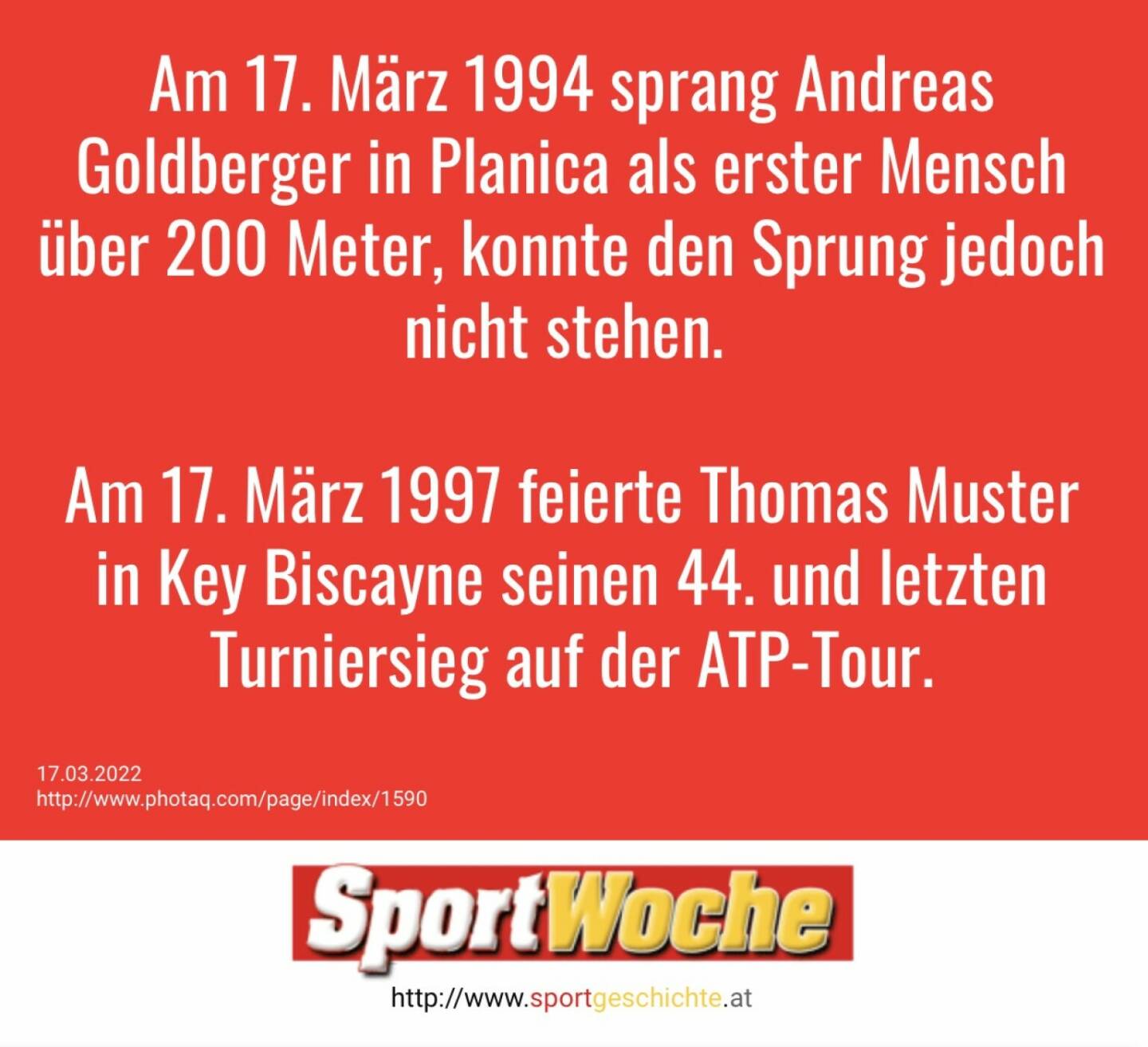 Andreas Goldberger, Thomas Muster