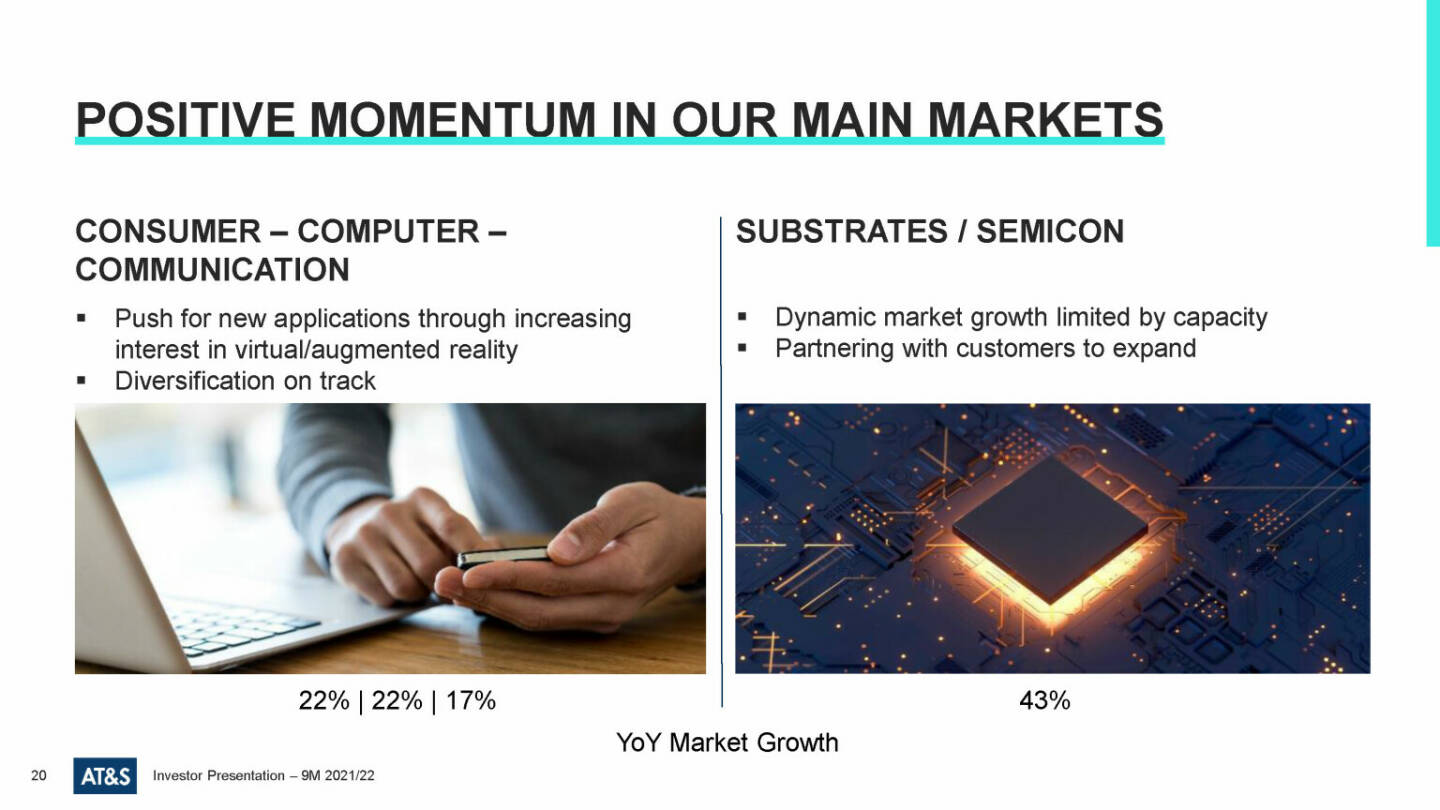 AT&S - Positive momentum in our main markets