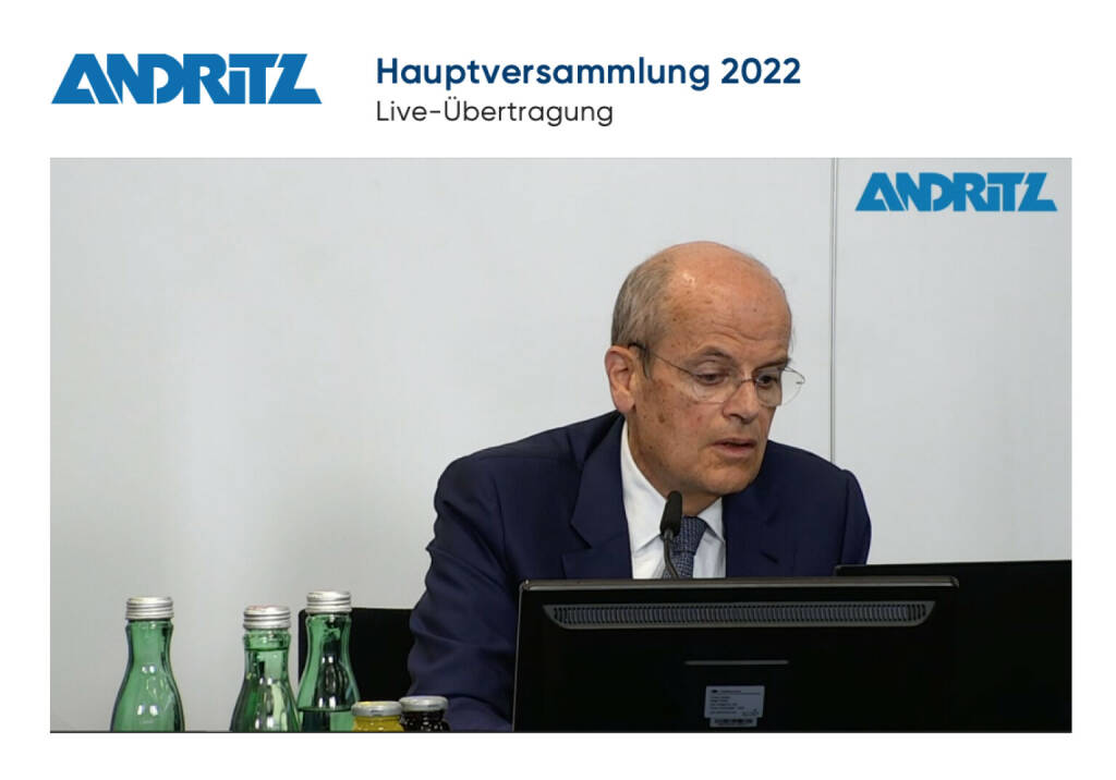 Andritz-HV 2022: CEO Wolfgang Leitner wechselt in den Aufsichtsrat, Foto: Screenshot, © Aussender (07.04.2022) 