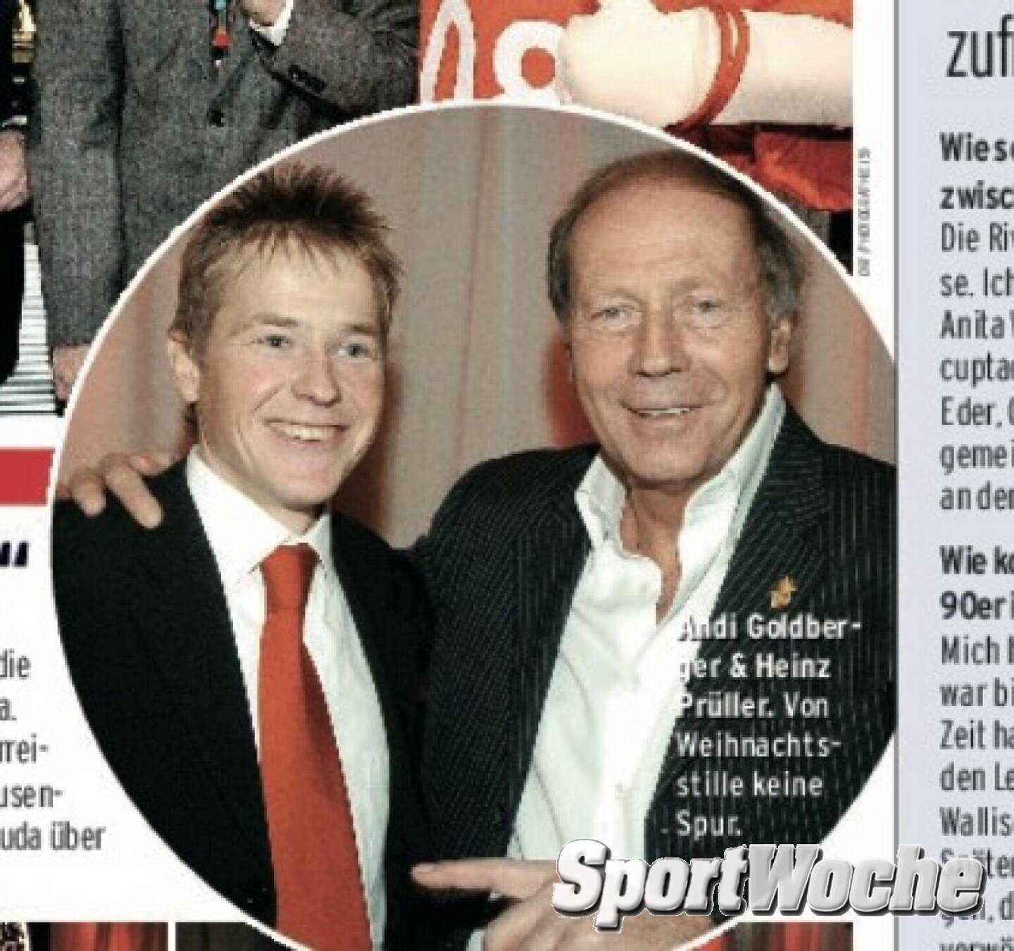 30.04.2022: Heinz Prüller ist heute 81. Seine F1 Moderationen sind legendär und dank Alex Kristan noch legendärer. Hier im Bild in der SportWoche mit Andreas Goldberger. 