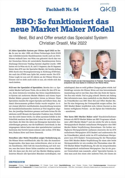 Fachheft 54 - BBO: So funktioniert das neue Market Maker Modell (15.06.2022) 