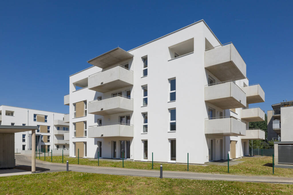 IFA hat die ersten vier Häuser des 43 Mio. Euro Immobilieninvestments „186 Grad | Wohnensemble Graz Süd“ drei Monate früher als geplant fertiggestellt. Credit: IFA (01.08.2022) 