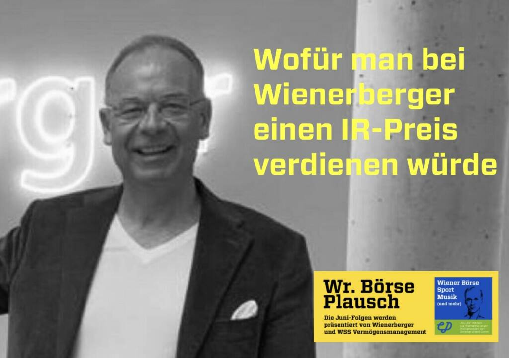 Wofür man bei Wienerberger einen IR-Preis verdienen würde. Mehr in Folge S2/90 der Wiener Börse Pläusche im Rahmen von http://www.christian-drastil.com/podcast (11.08.2022) 