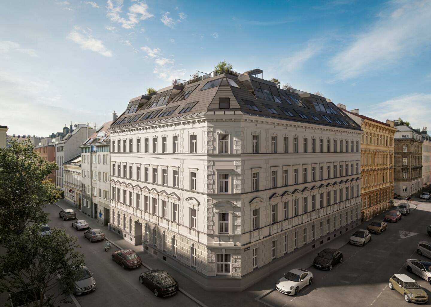 Im von der 3SI Immogroup revitalisierten Stilaltbau Gloria in der Ehrenfelsgasse 12 in Wien Meidling, gelangen nun 33 attraktive Eigentumswohnungen in den Verkauf. Fotocredit:© 3SI Immogroup | JamJam