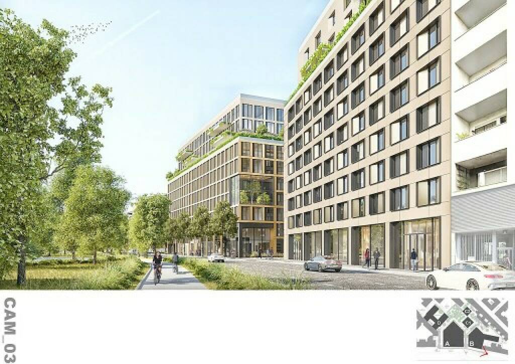 UBM - Visualisierung Gebäudeteil des LeopoldQuartiers in 1020 Wien, Credit: HNP Architects (20.10.2022) 