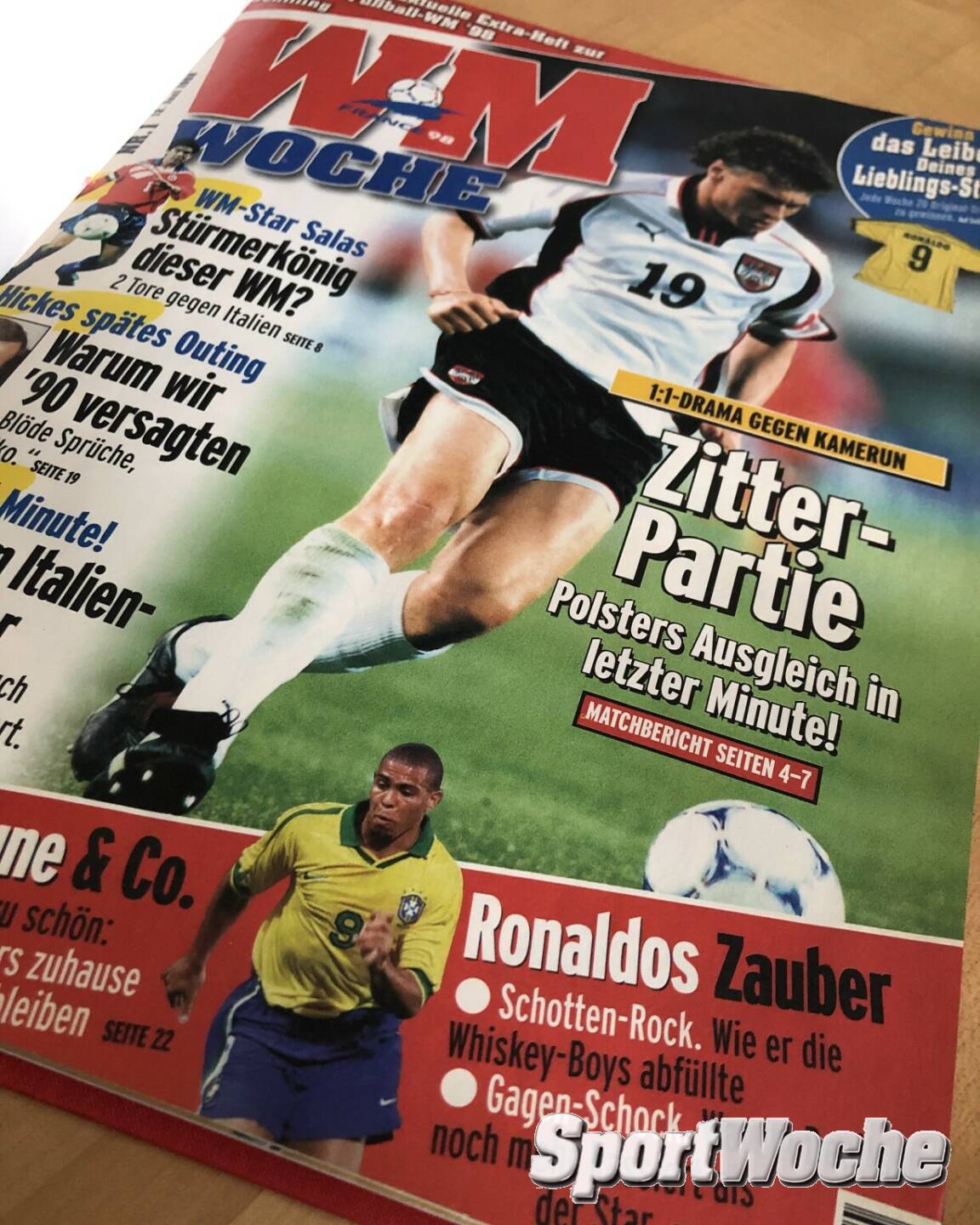 Nr. 1 vom 12. Juni 1998 Toni Polster, Ronaldo