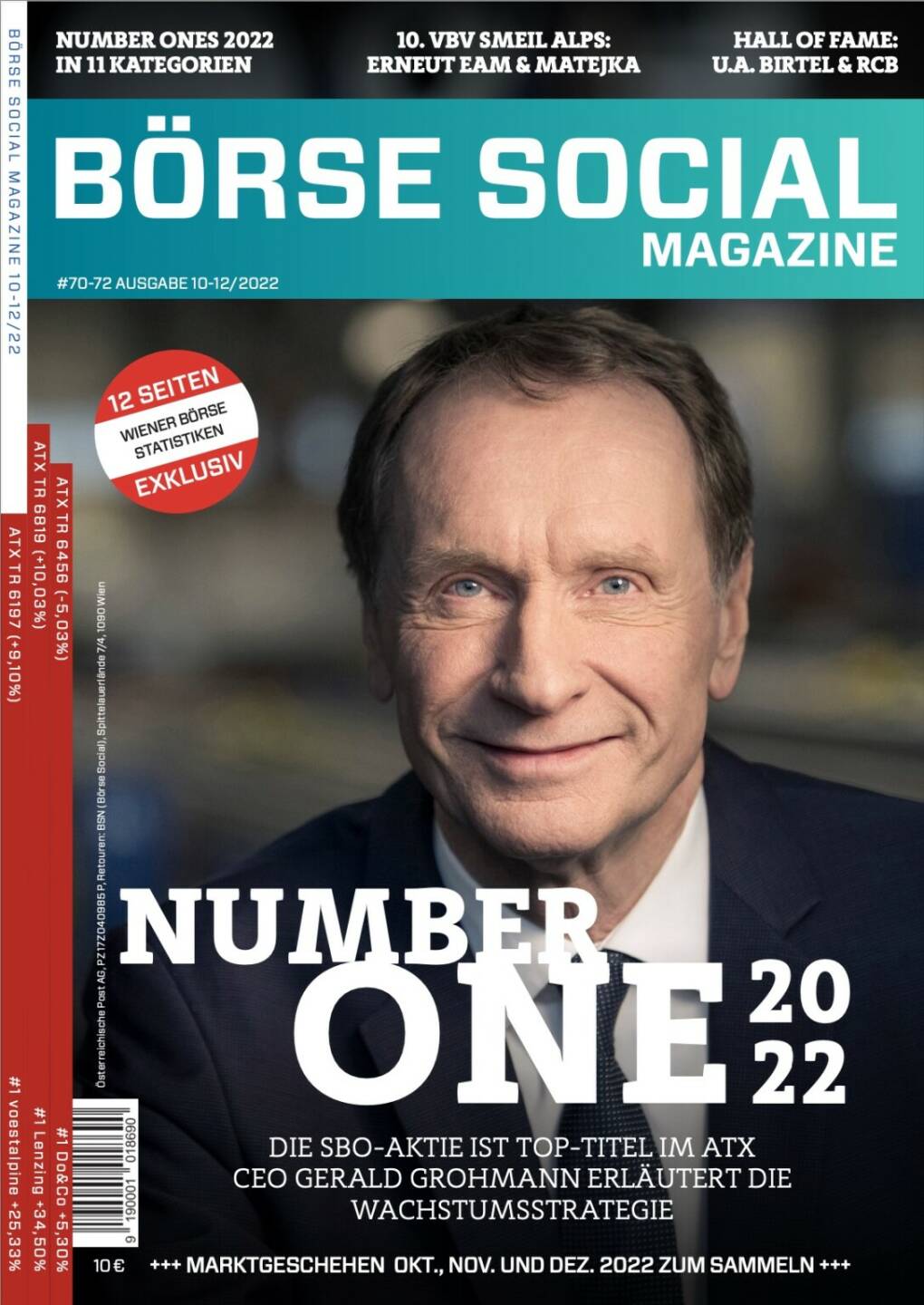 Magazine #70-72 - Number One 2022 - Die SBO-Aktie ist Top-Titel im ATX CEO Gerald Grohmann erläutert die Wachstumsstrategie