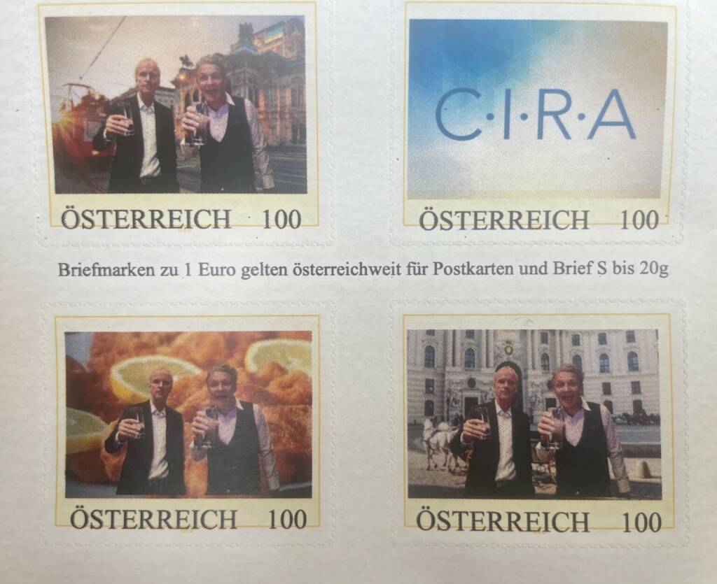 Österreichische Post Briefmarke mit Andreas Posavac (22.03.2023) 