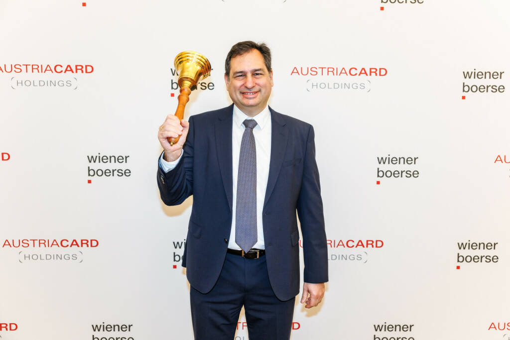Austriacard Holdings - Erster Handelstag an der Wiener Börse, Deputy CEO Manolis Kontos, Credit: Wiener Börse (23.03.2023) 