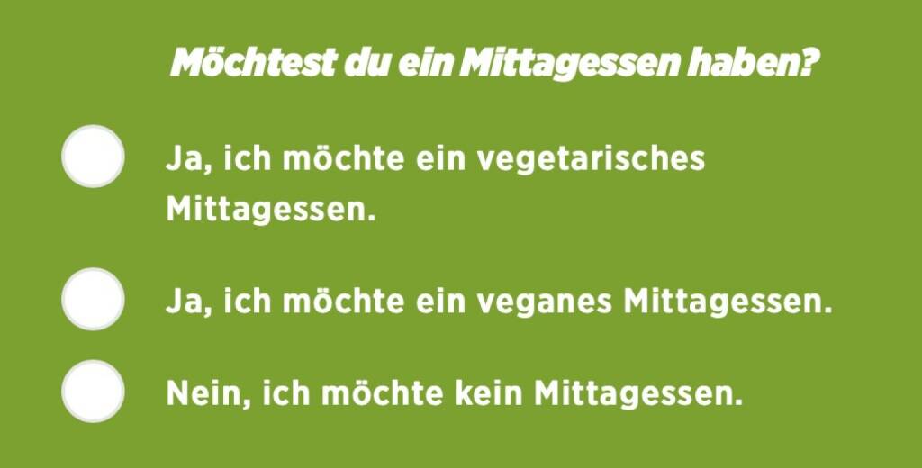 Essensauswahl bei einem Kongress der Grünen, zu dem ich eingeladen wurde (05.05.2023) 