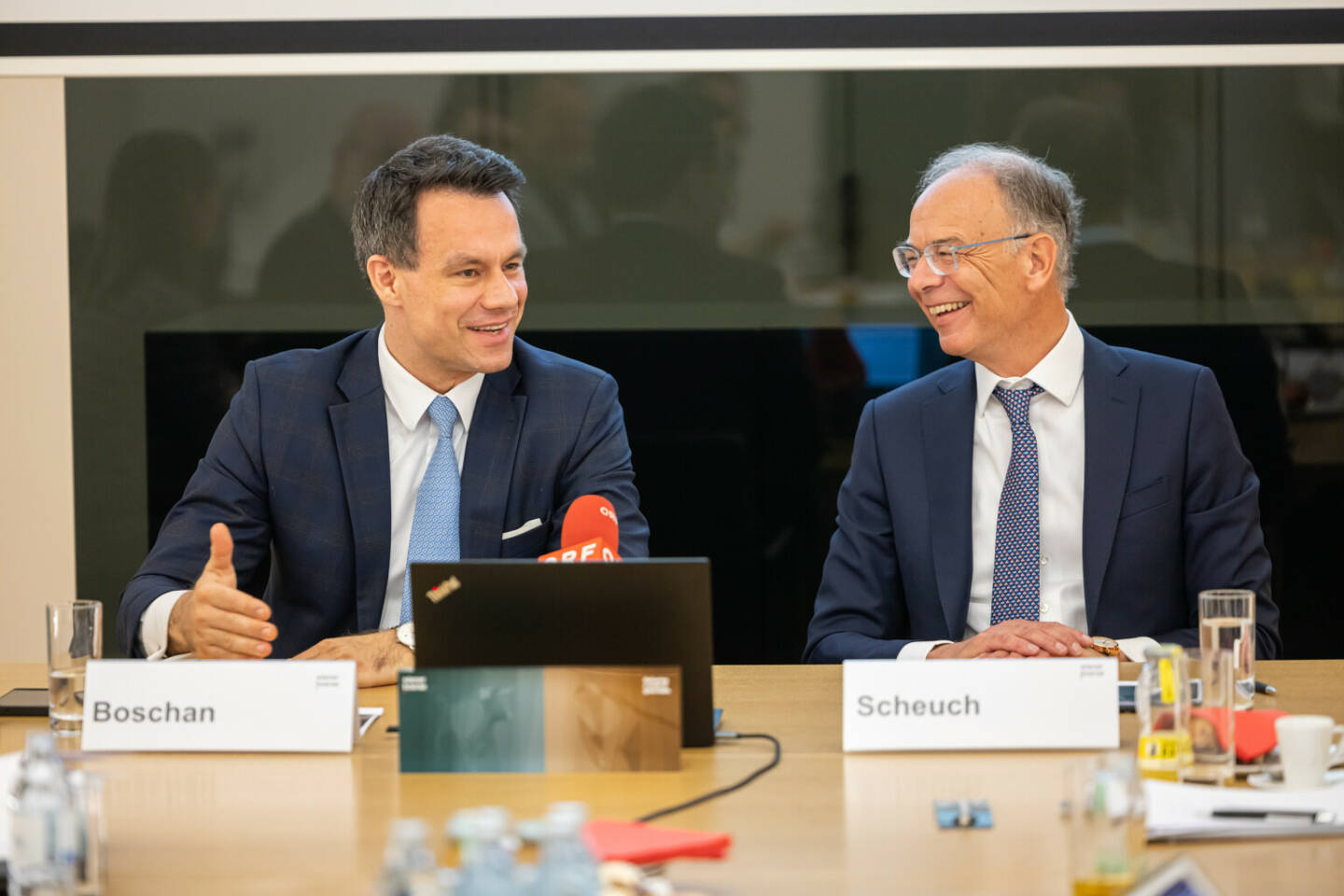 PK Wiener Börse, Christoph Boschan (CEO), Heimo Scheuch (AR), Credit: Krisztian Juhasz