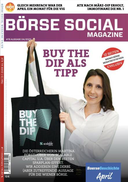 BSM #76 - Buy the dip als Tipp - Die Österreicherin Martina Forsthuber von Scalable Capital u.a. über den besten Sparplaneffekt. Wir addieren eine derbe (aber zutreffende) Aussage für die Wiener Börse. (24.05.2023) 