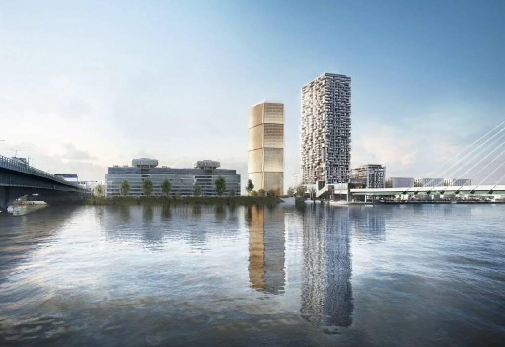 Donaumarina Tower geplant von UBM, Credit: IONOMO GmbH (21.06.2023) 