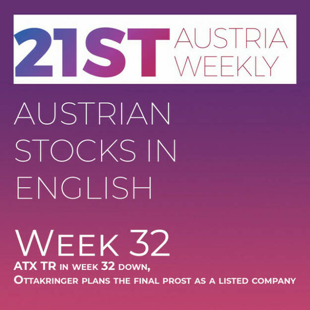 https://open.spotify.com/episode/3q5ScJZL32IFcp5PmOWwoM
Austrian Stocks in English: ATX TR in week 32 down, Ottakringer plans the final prost as a listed company - <p>Welcome  to &#34;Austrian Stocks in English - presented by Palfinger&#34;, the english spoken weekly Summary for the Austrian Stock Market,  positioned every Sunday in the mostly german languaged Podcast &#34;Audio-CD.at Indie Podcasts&#34;- Wiener Börse, Sport Musik und Mehr“ .<br/><br/>The following script is based on our 21st Austria weekly and Week 32 was another bad week for ATX TR which lost 1,65 percent to 6969,6 points. Wienerberger shares dropped 13 percent. Ottakringer announced the final Prost, the company plans to leave the stock market. News came from Andritz, Ottakringer, OMV, Marinomed, voestalpine,, Frequentis, and Rosenbauer spoken by the absolutely smart Alison.<br/><br/><a href=https://boerse-social.com/21staustria target=_blank>https://boerse-social.com/21staustria</a><br/><br/>Please rate my Podcast on Apple Podcasts (or Spotify): <a href=https://podcasts.apple.com/at/podcast/audio-cd-at-indie-podcasts-wiener-boerse-sport-musik-und-mehr/id1484919130 target=_blank>https://podcasts.apple.com/at/podcast/audio-cd-at-indie-podcasts-wiener-boerse-sport-musik-und-mehr/id1484919130</a> .And please spread the word : <a href=https://www.boerse-social.com/21staustria target=_blank>https://www.boerse-social.com/21staustria</a> - the address to subscribe to the weekly summary as a PDF.</p> (13.08.2023) 