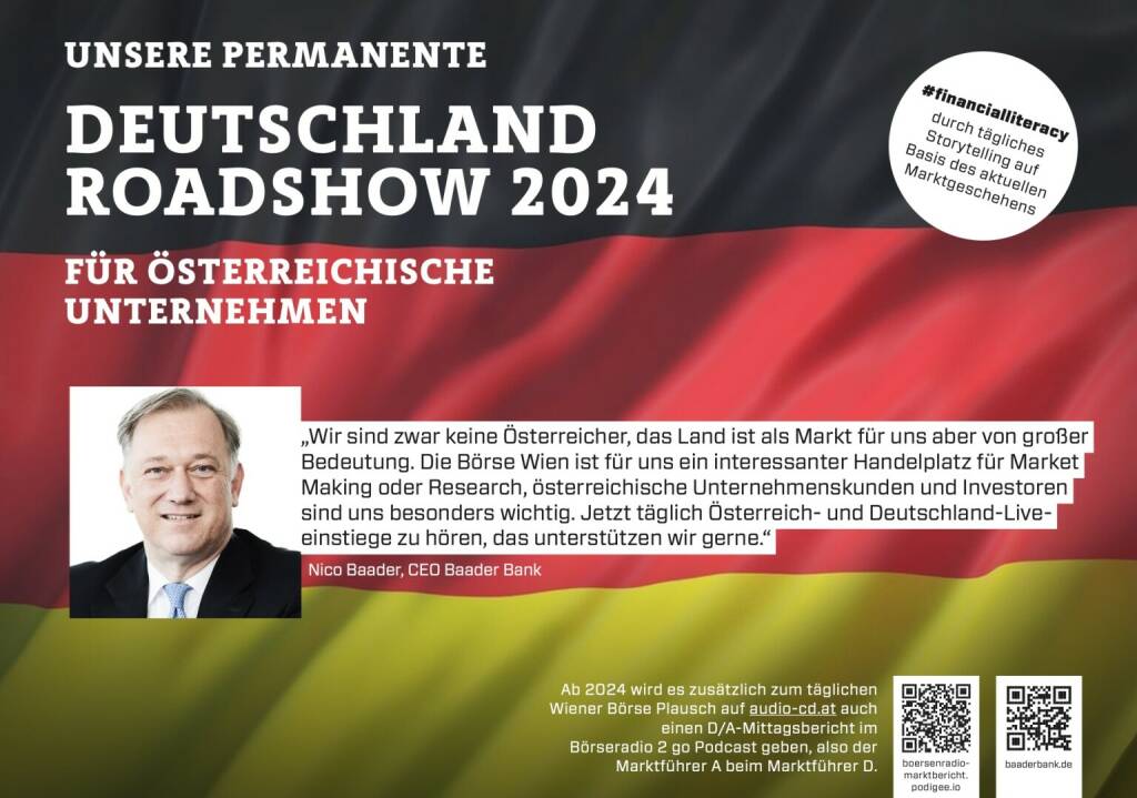 Nico Baader mit der Baader Bank 2024 mit uns auf Deutschlandroadshow für https://boersenradio-marktbericht.podigee.io (18.10.2023) 