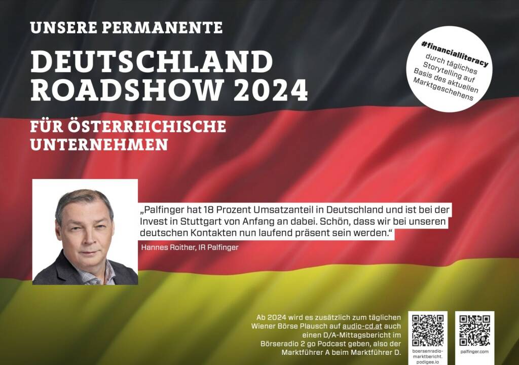 Hannes Roither mit Palfinger 2024 mit uns auf Deutschlandroadshow für https://boersenradio-marktbericht.podigee.io (23.10.2023) 