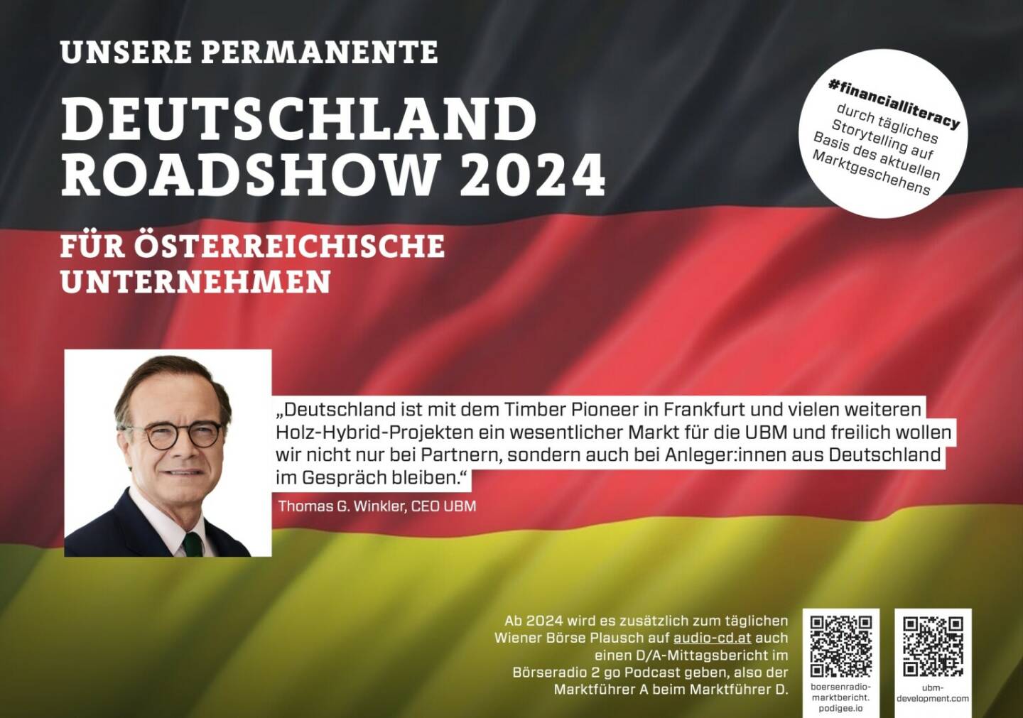 Thomas G. Winkler mit UBM 2024 mit uns auf Deutschlandroadshow für https://boersenradio-marktbericht.podigee.io